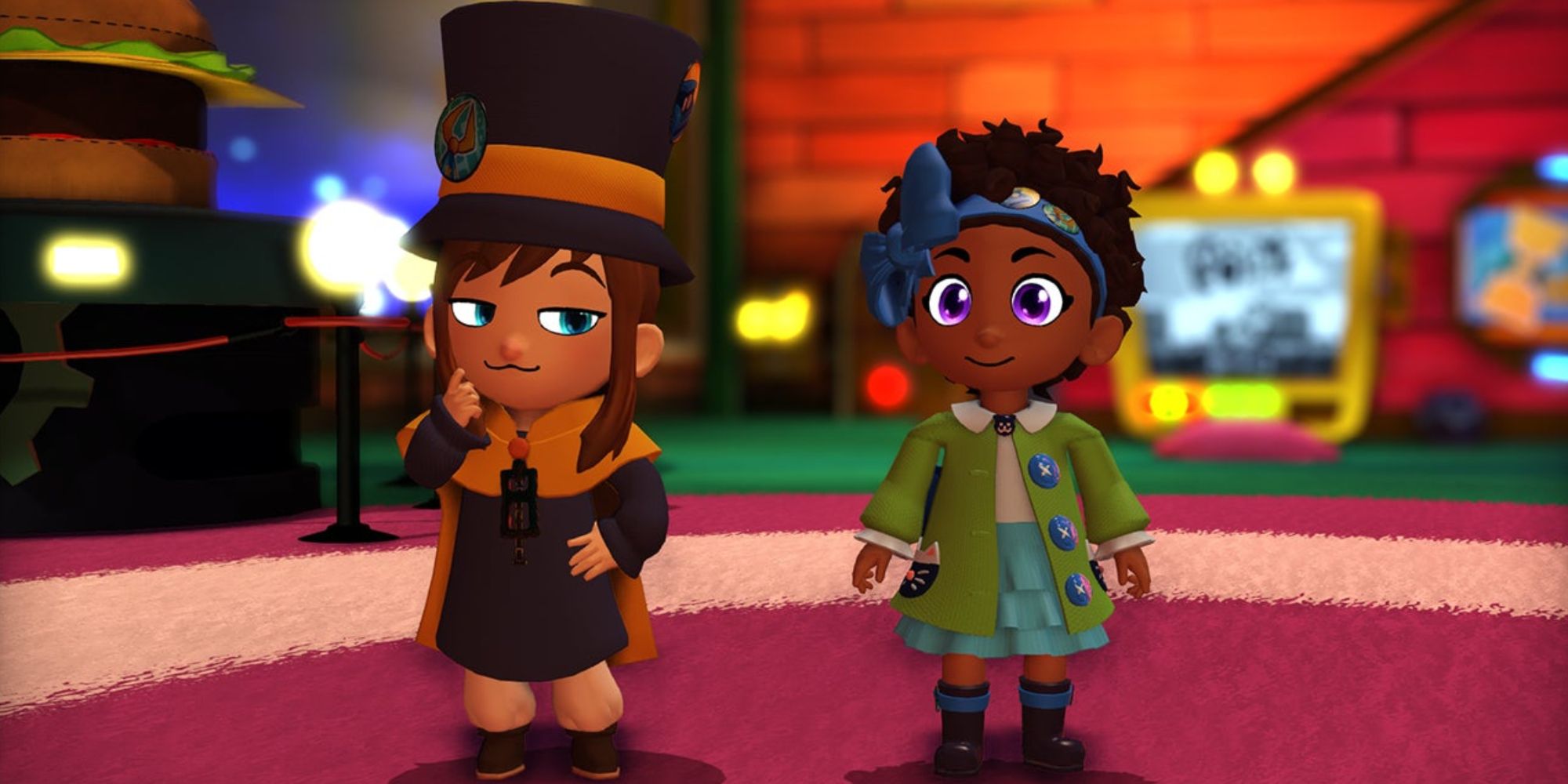 Hat Kid and Bow Kid in A Hat In Time