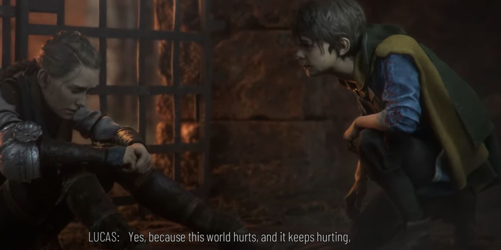 a plague tale requiem lucas empathizes with amicia in dungeon