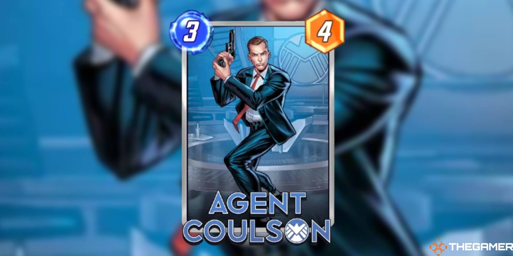 Marvel Snap - Agent Coulson on a blurred background