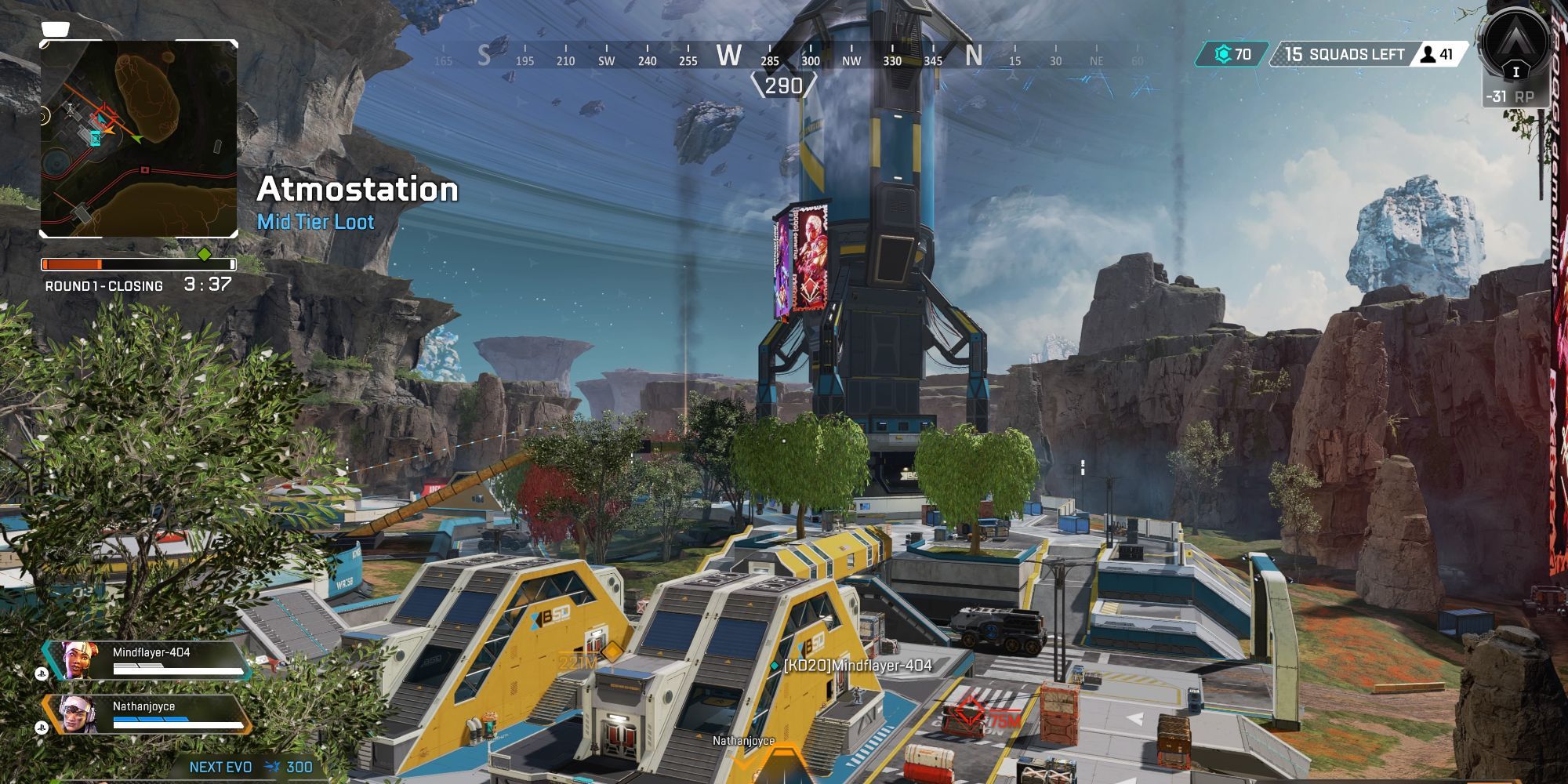 Apex Legends Broken Moon - Landing at the Atmostation POI