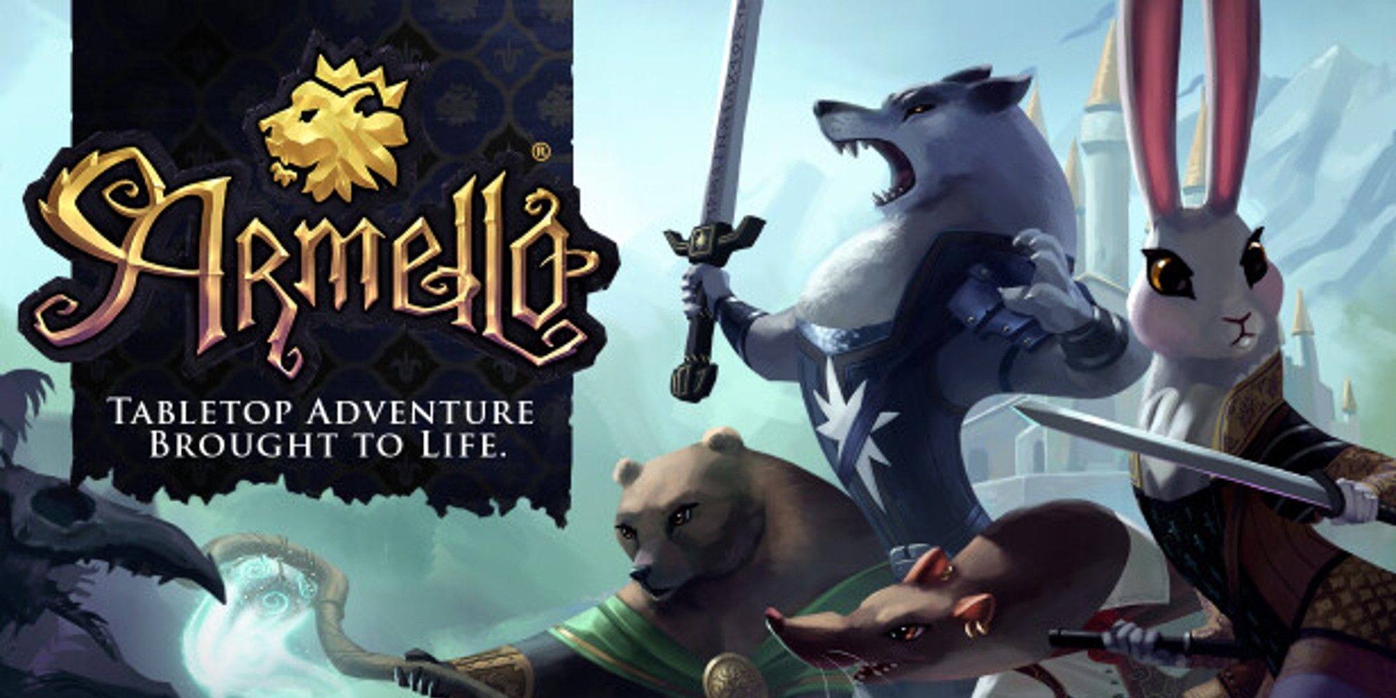 Armello Official Cover Art with characters ready to fight 