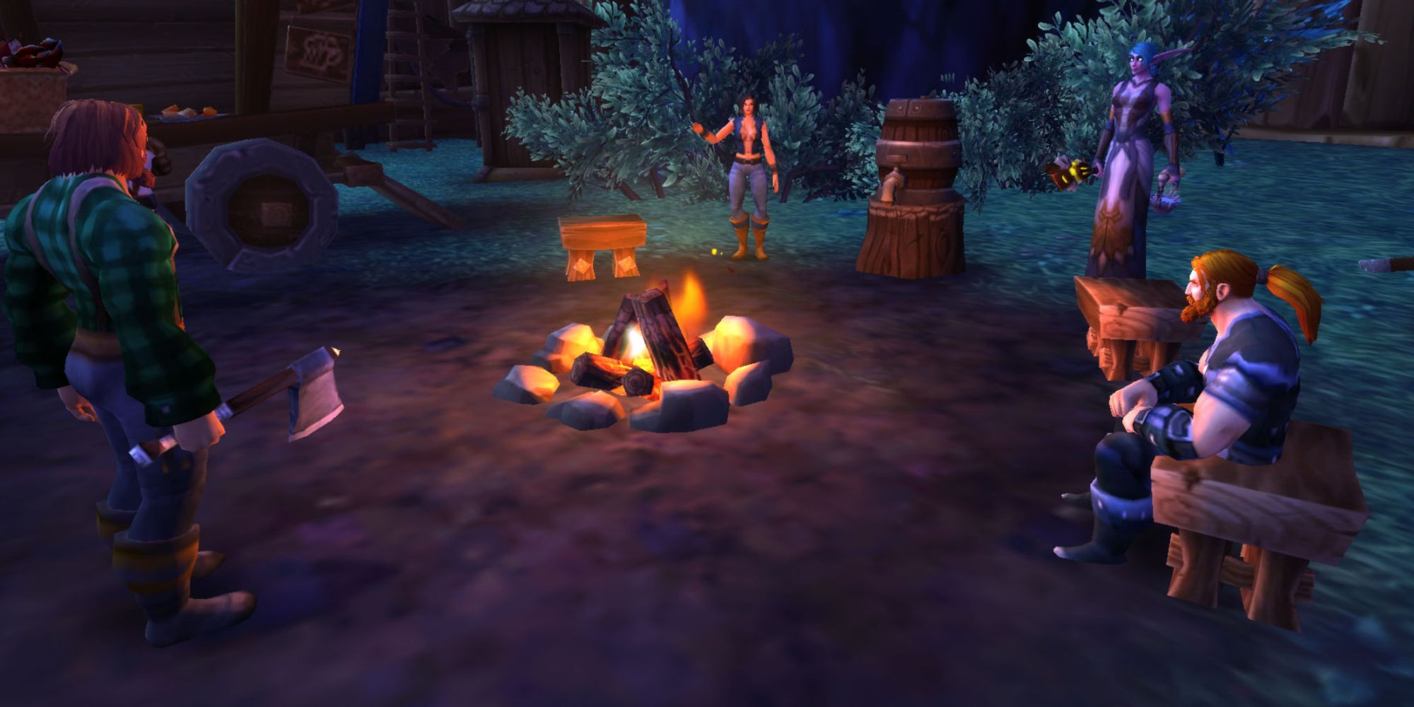 around the draenor campfire