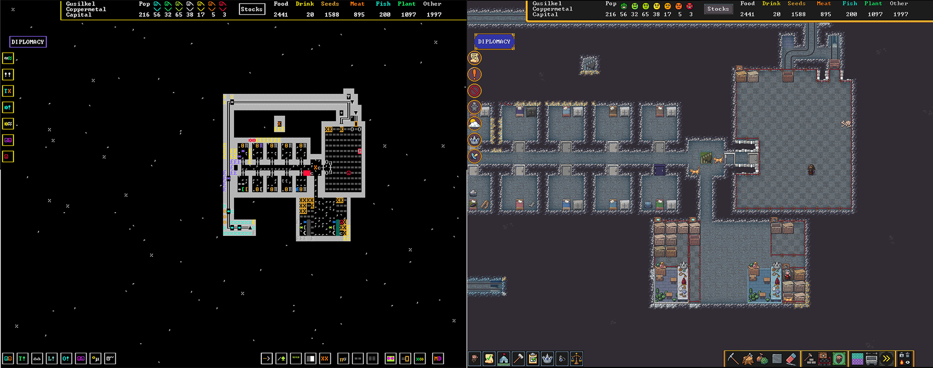 ASCII ART Dwarf Fortress