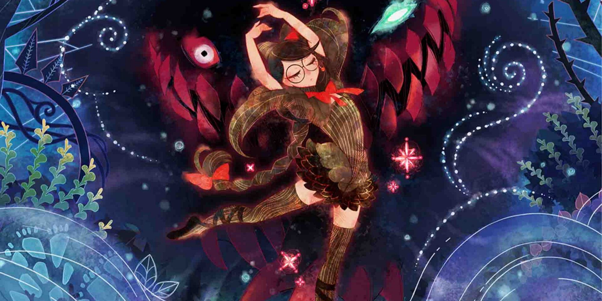 Bayonetta Origins Cereza and the Lost Demon art showing Cereza dancing.