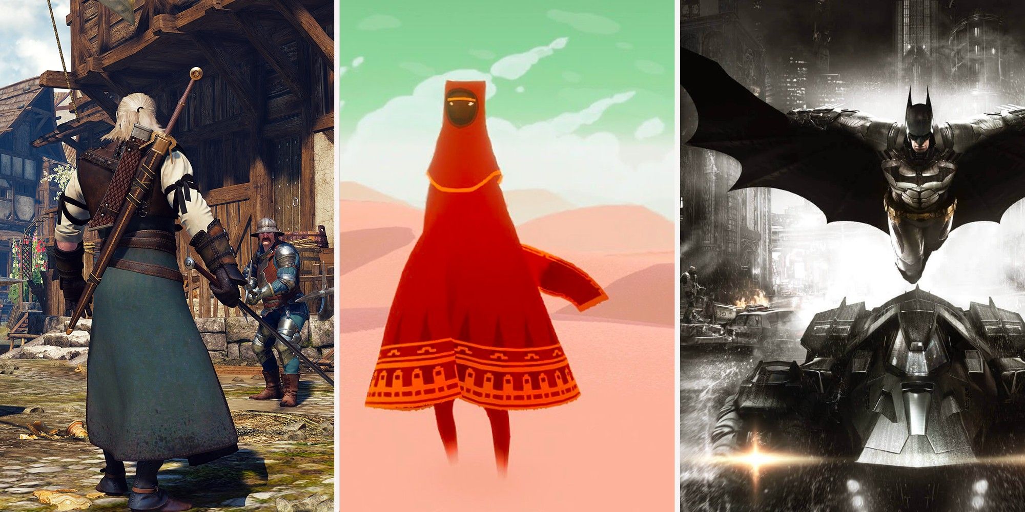 Best Cloth Physics In Video Games Ranked By Swooshiness - Geralt, The Traveller, Batman