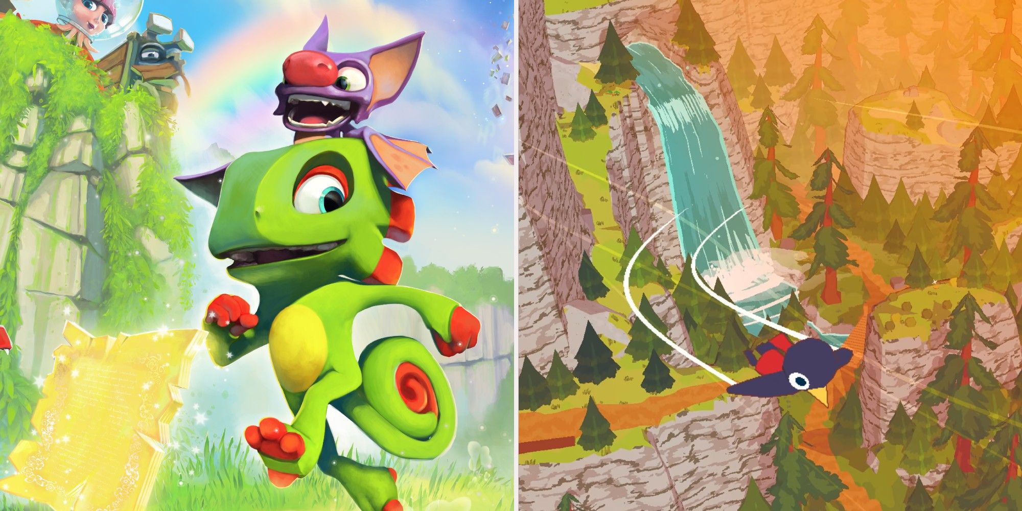Best N64 inspired modern games feature image Yooka-Laylee and A Short Hike