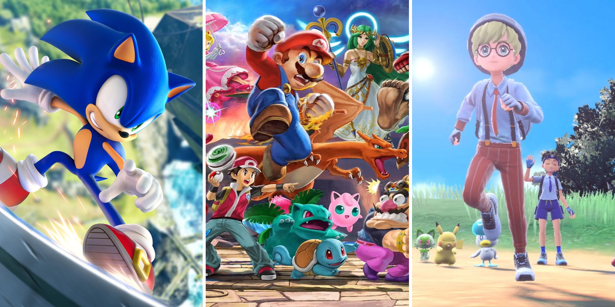 Sonic, a bunch of Smash Bros characters, and a Pokemon trainer