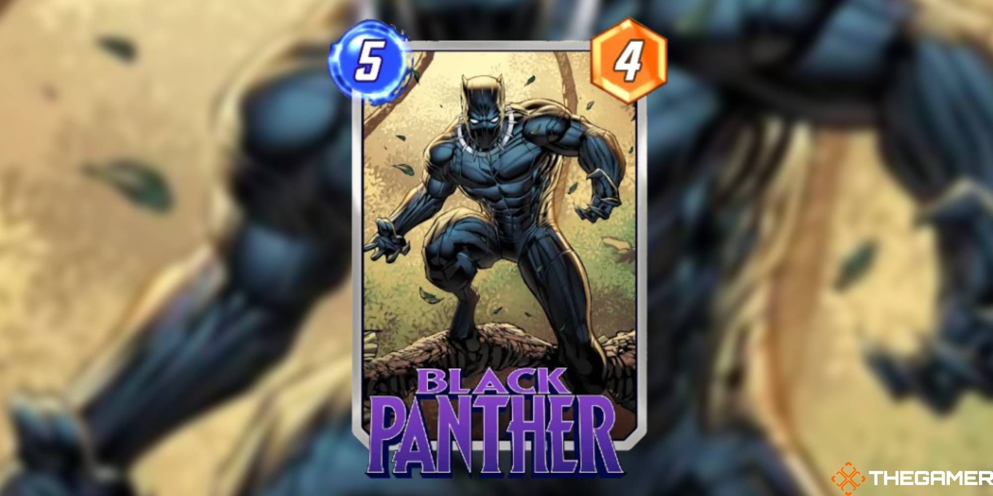Marvel Snap - Black Panther on a blurred background