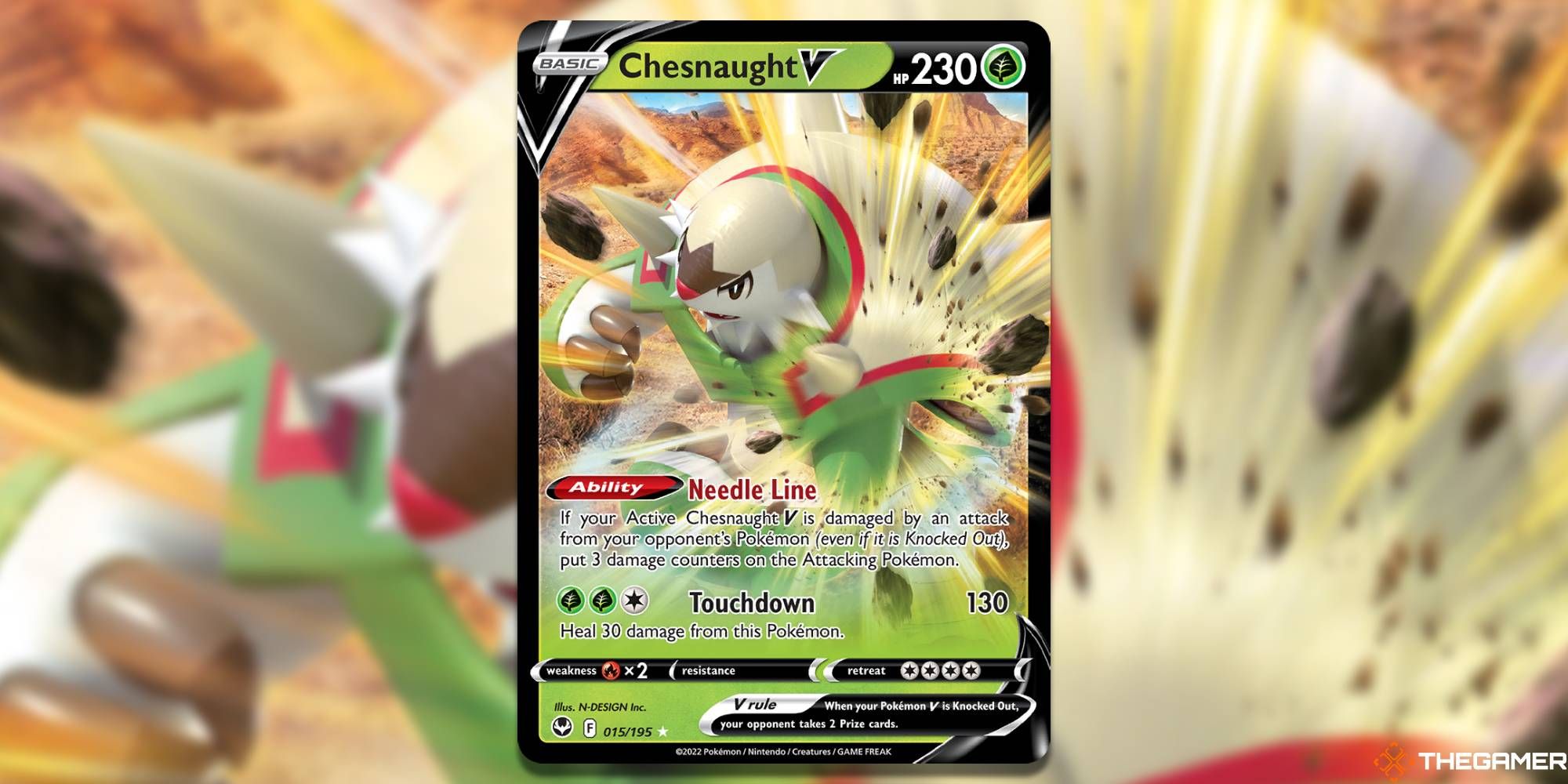 Chesnaught V Silver Tempest Card