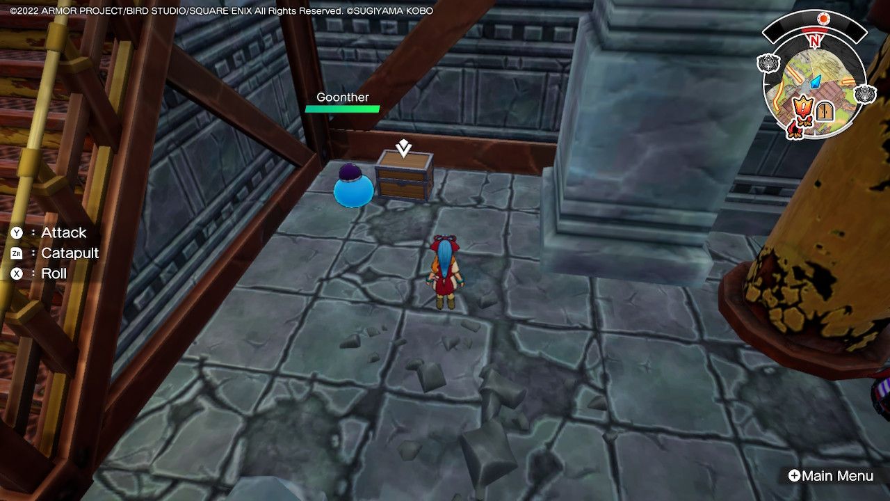 A chest in Paternoggin inside the old factory in Dragon Quest Treasures.