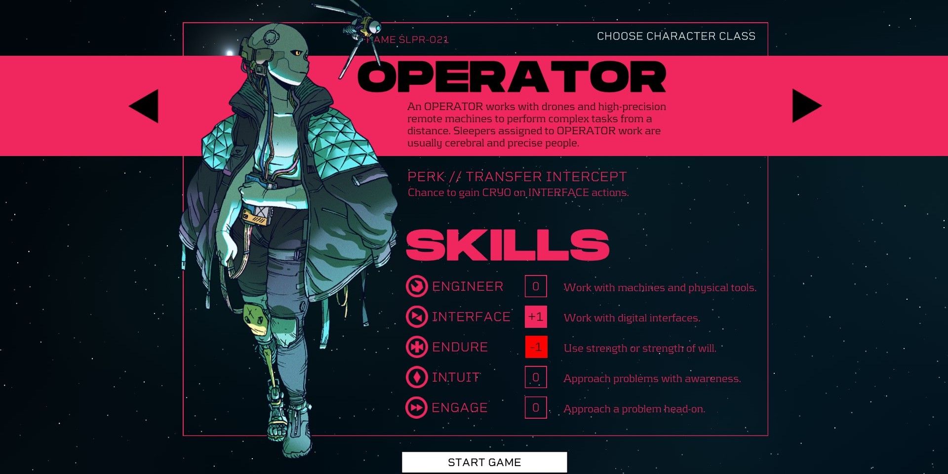 Citizen Sleeper Operator class screenshot