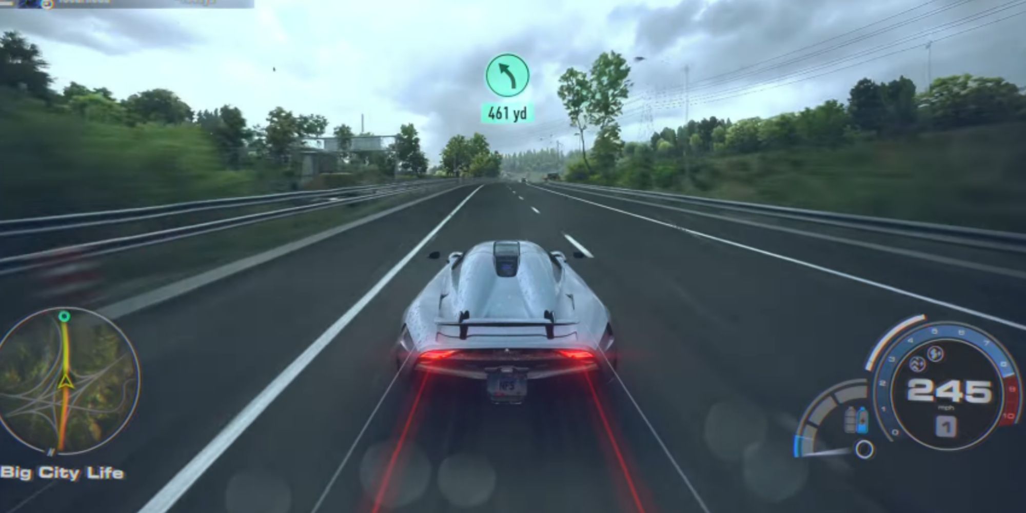 Koenigsegg Regera car driving in Need For Speed Unbound.