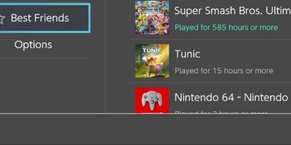 A user accessing one of their friends and marking them as a Best Friend on the Nintendo Switch.