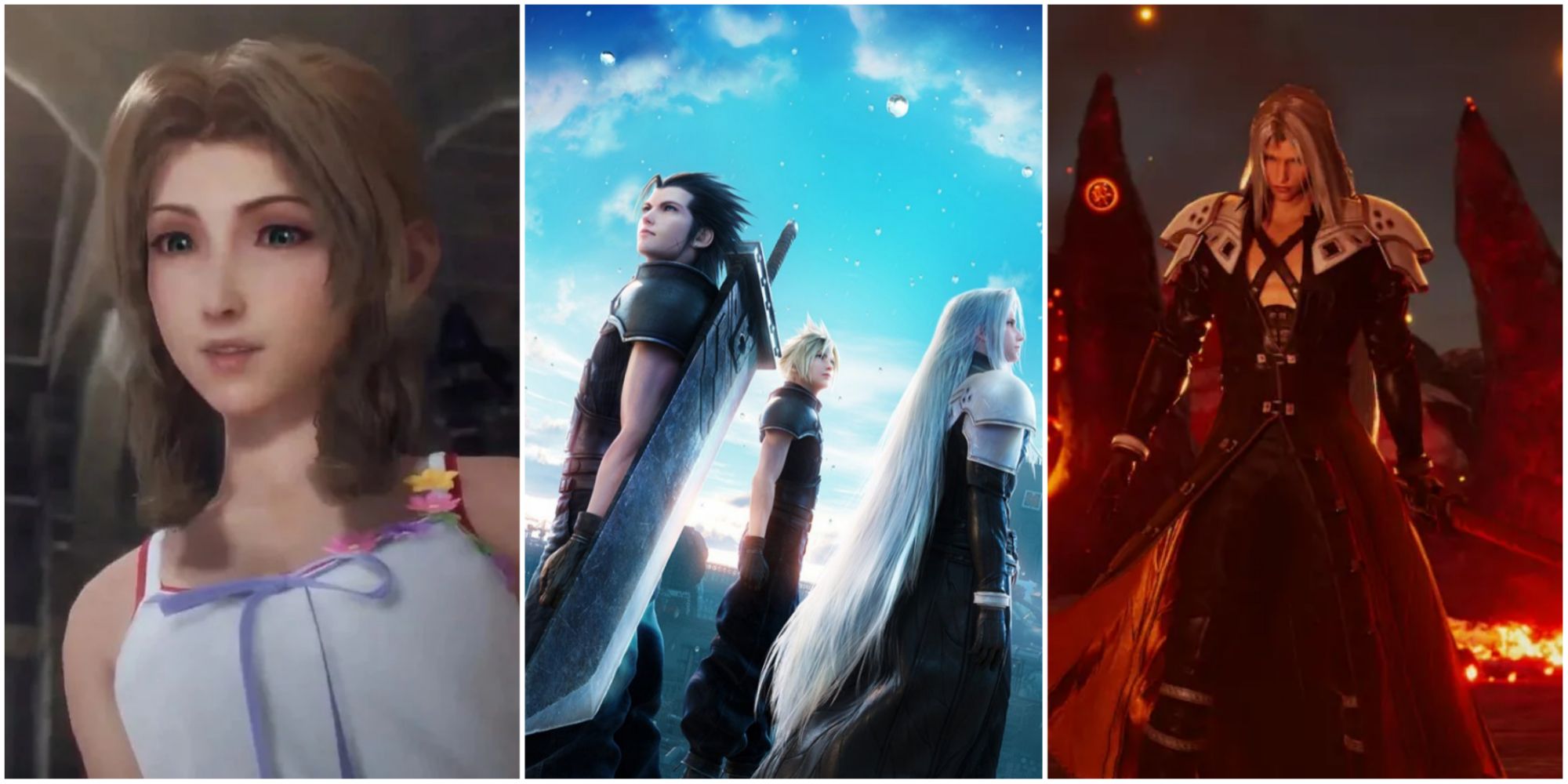 Aerith, Zack, Cloud, Sephiroth