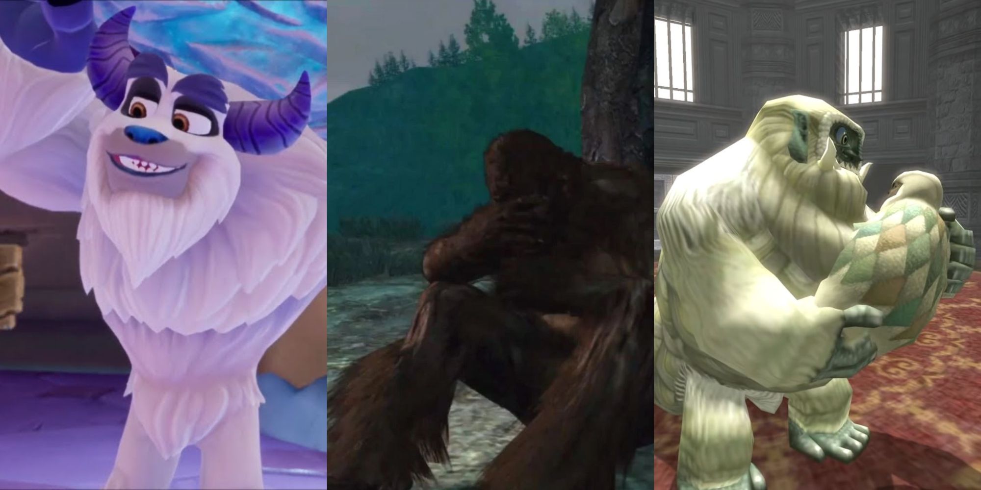Bentley from Spyro, Sasquatch from Red Dead Redemption,  Yeto and Yeta from Legend of Zelda