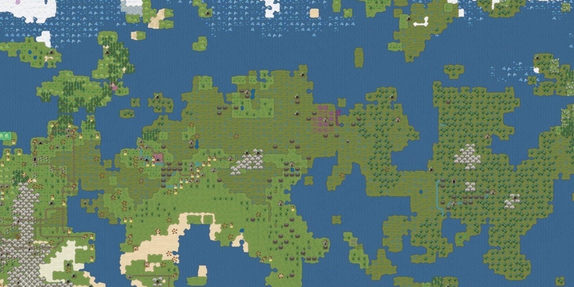 Dwarf Fortress generated world