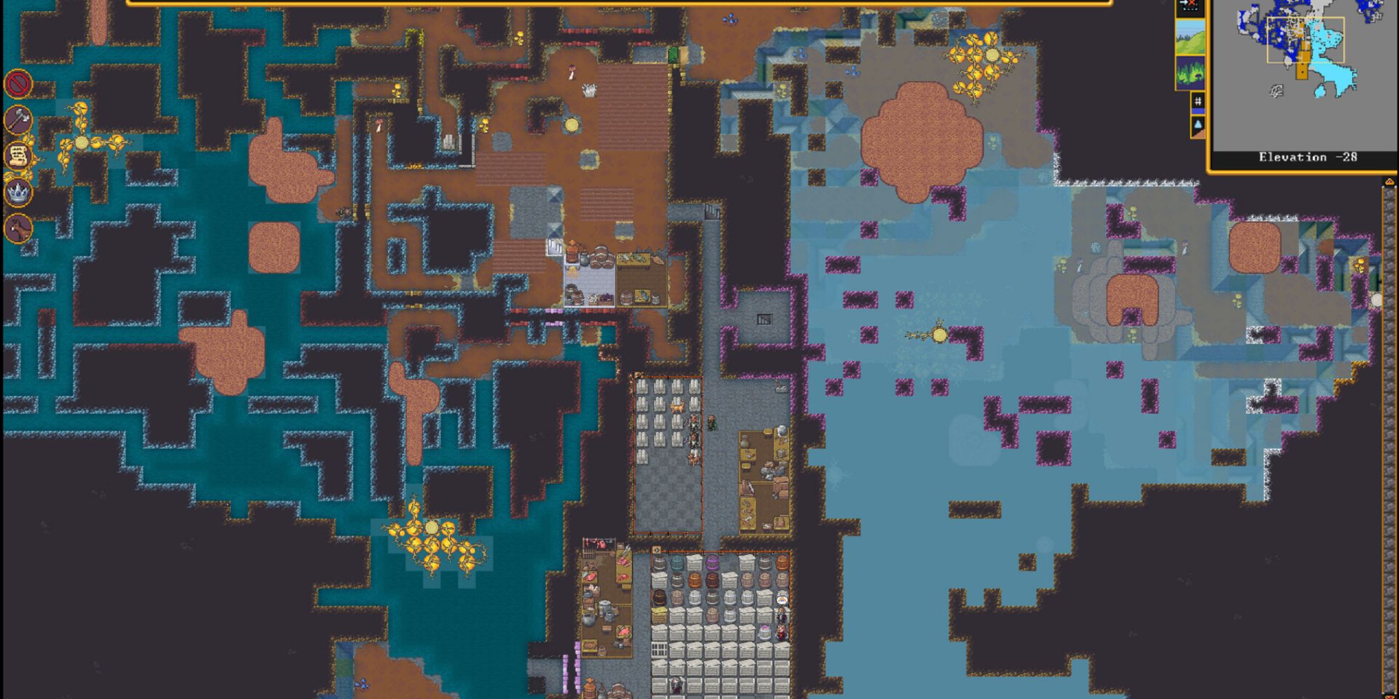 Dwarf Fortress large underground fortress