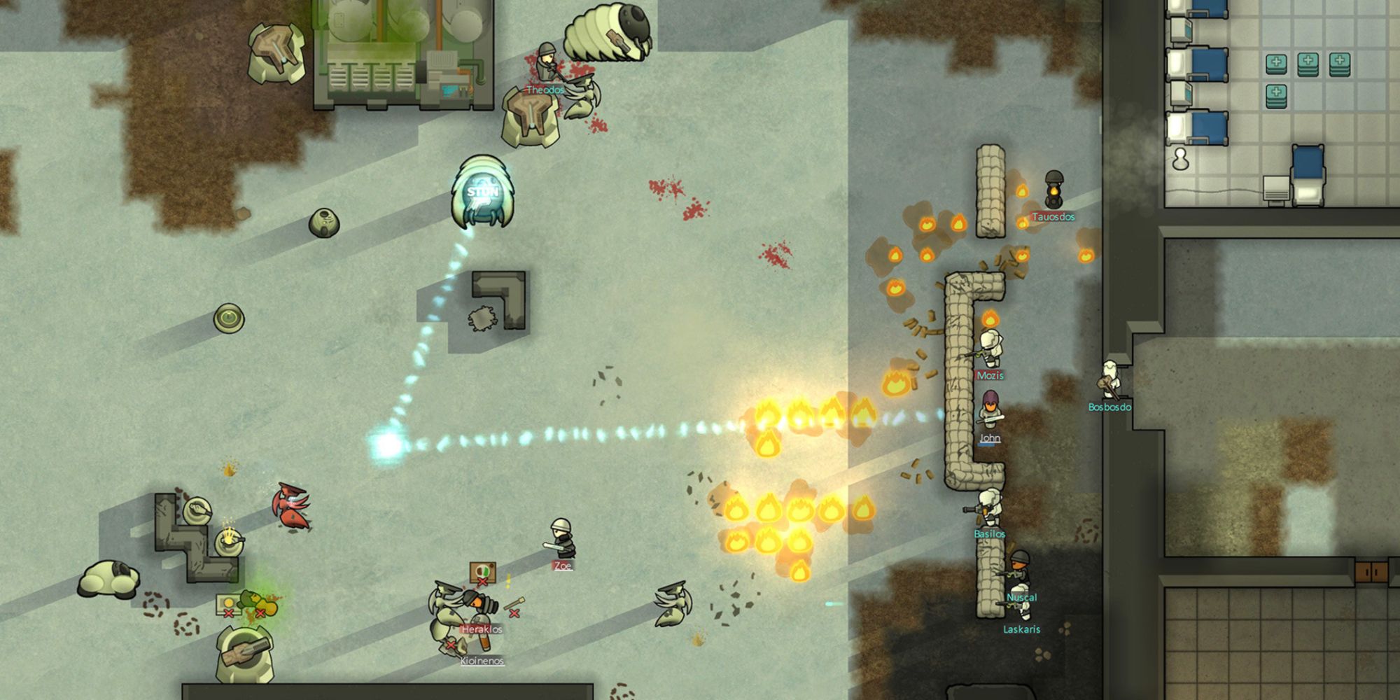 Rimworld combat against the mechanoids