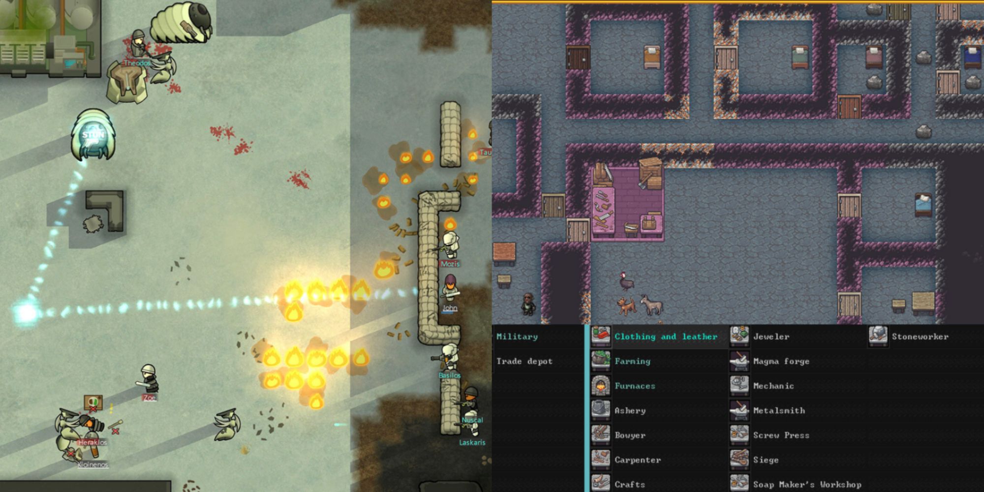 Rimworld vs Dwarf Fortress