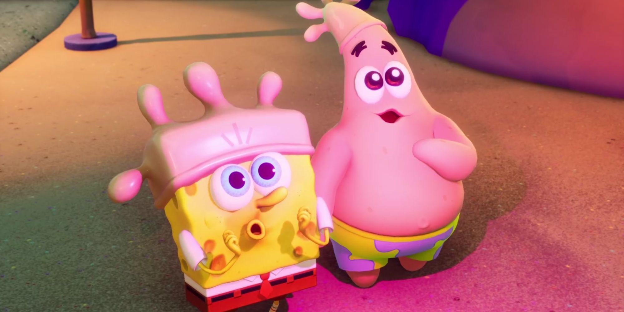 SpongeBob and Patrick in The Cosmic Shake.
