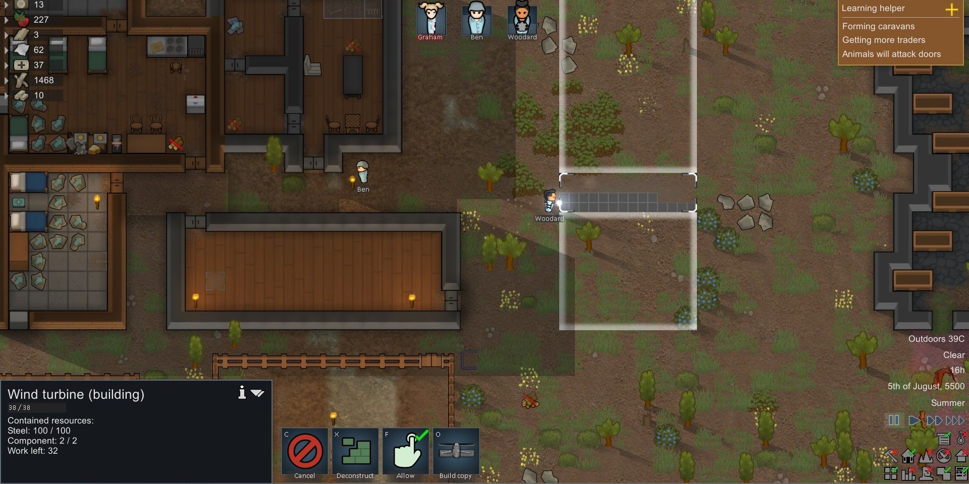 rimworld wind turbine beta 19 problem