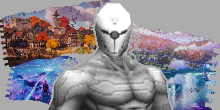 gray fox with fortnite backgrounds