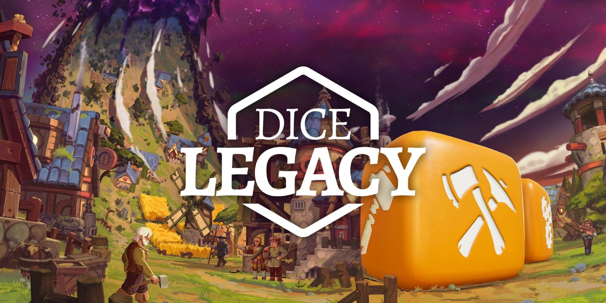 Dice Legacy Cover Art with yellow dice and ring world showing