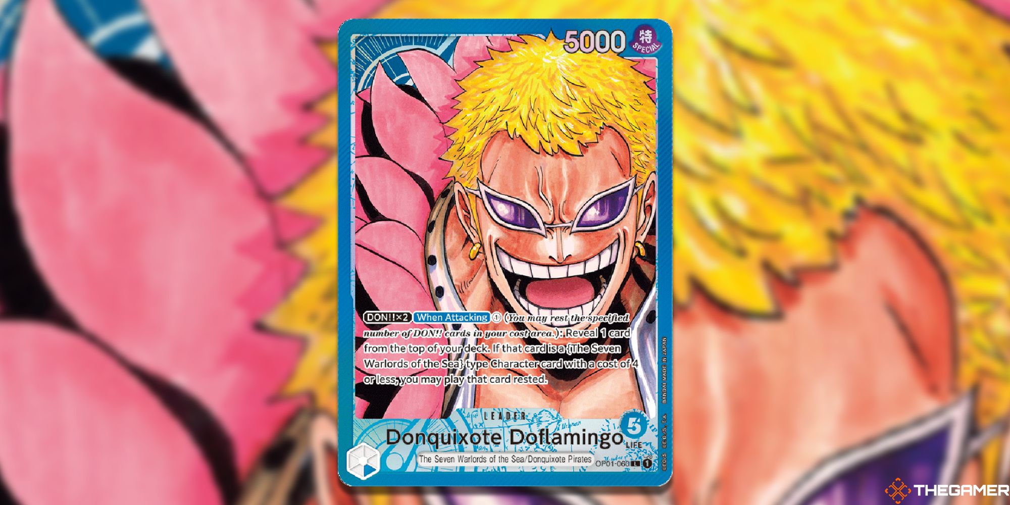 doflamingo leader parallel art one piece card game