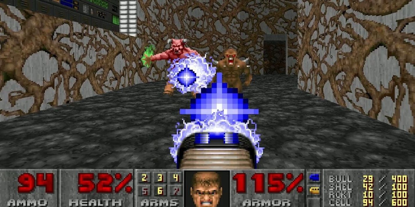 Doomguy fighting in Doom 1993