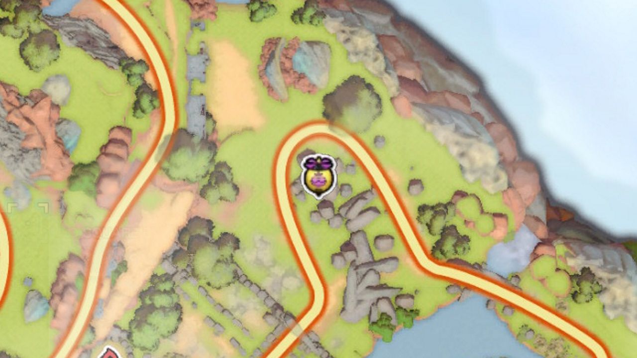 Сокровища Dragon Quest, Воздушные шары в Патерноггине, Воздушный шар, плывущий к востоку от руин, как показано на карте