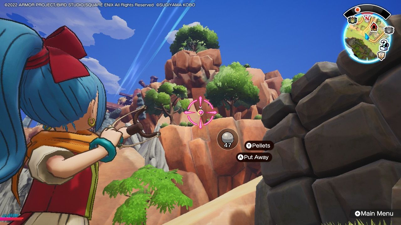Сокровища Dragon Quest, Воздушные шары в Патерноггине, Воздушный шар, плывущий перед скалой на западной стороне