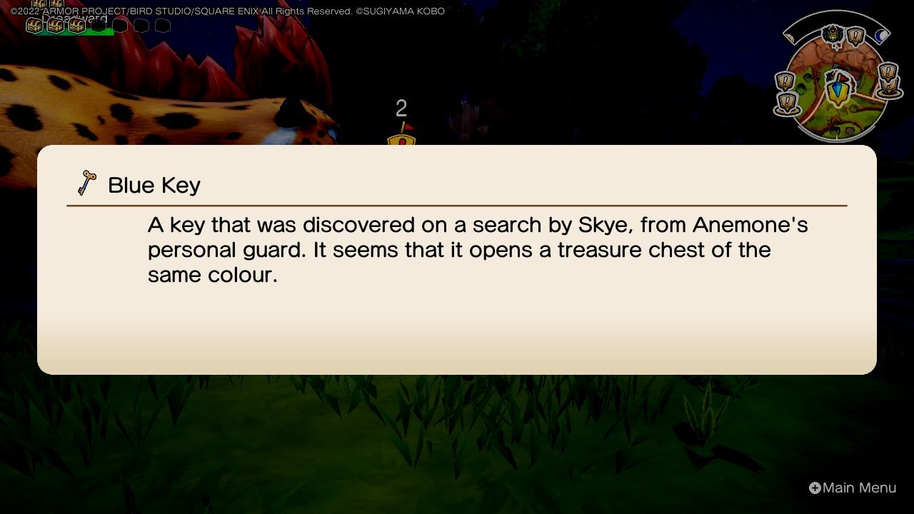 Dragon Quest Treasures, Princess Anemone Quest, Blue Key