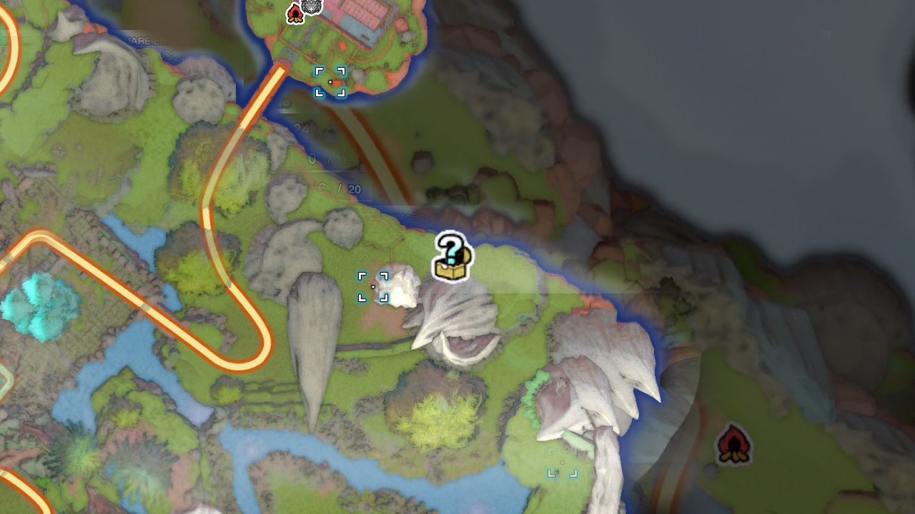 Dragon Quest Treasures, The Lower Paternoggin, Treasure Southwest Of The Forsaken Station As Seen On Map