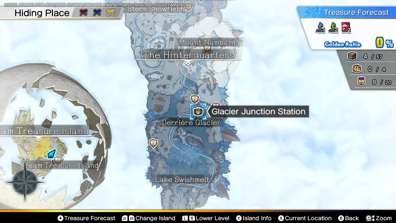 Dragon Quest Treasures, The Railway Station, Hinterquarters, Glacier Junction Station Map