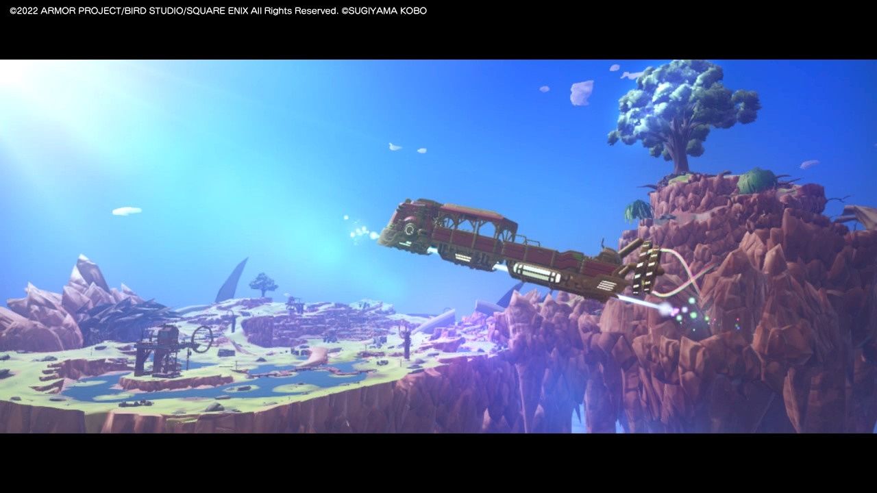 Dragon Quest Treasures, The Railway Station, Train Floating In Mid-air