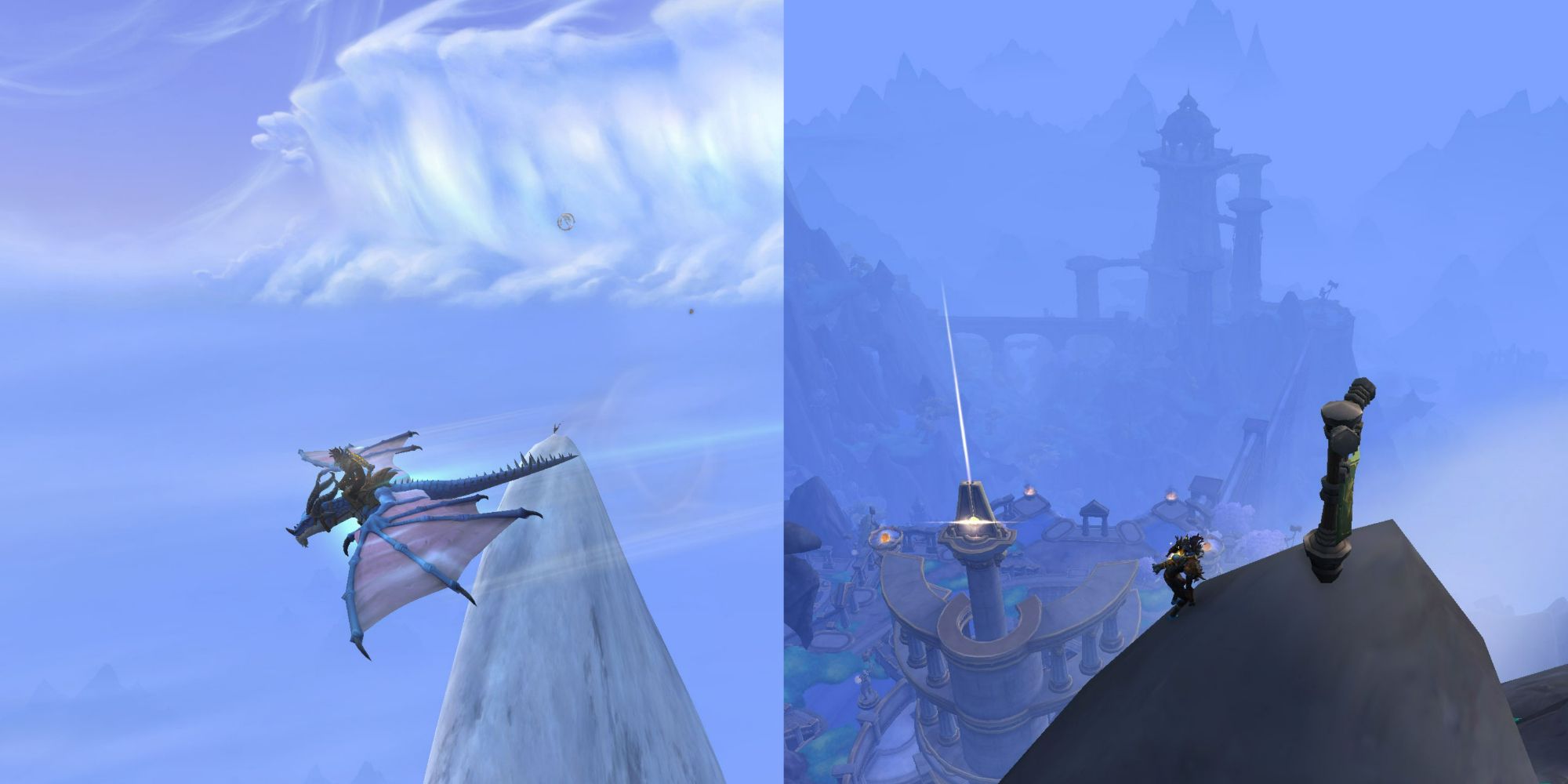 World of Warcraft spit image of dragonriding and dragonscale expedition tyrhold flag