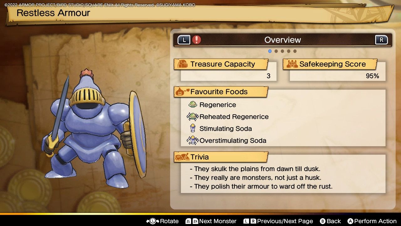 Сокровища Dragon Quest, профиль Restless Armor
