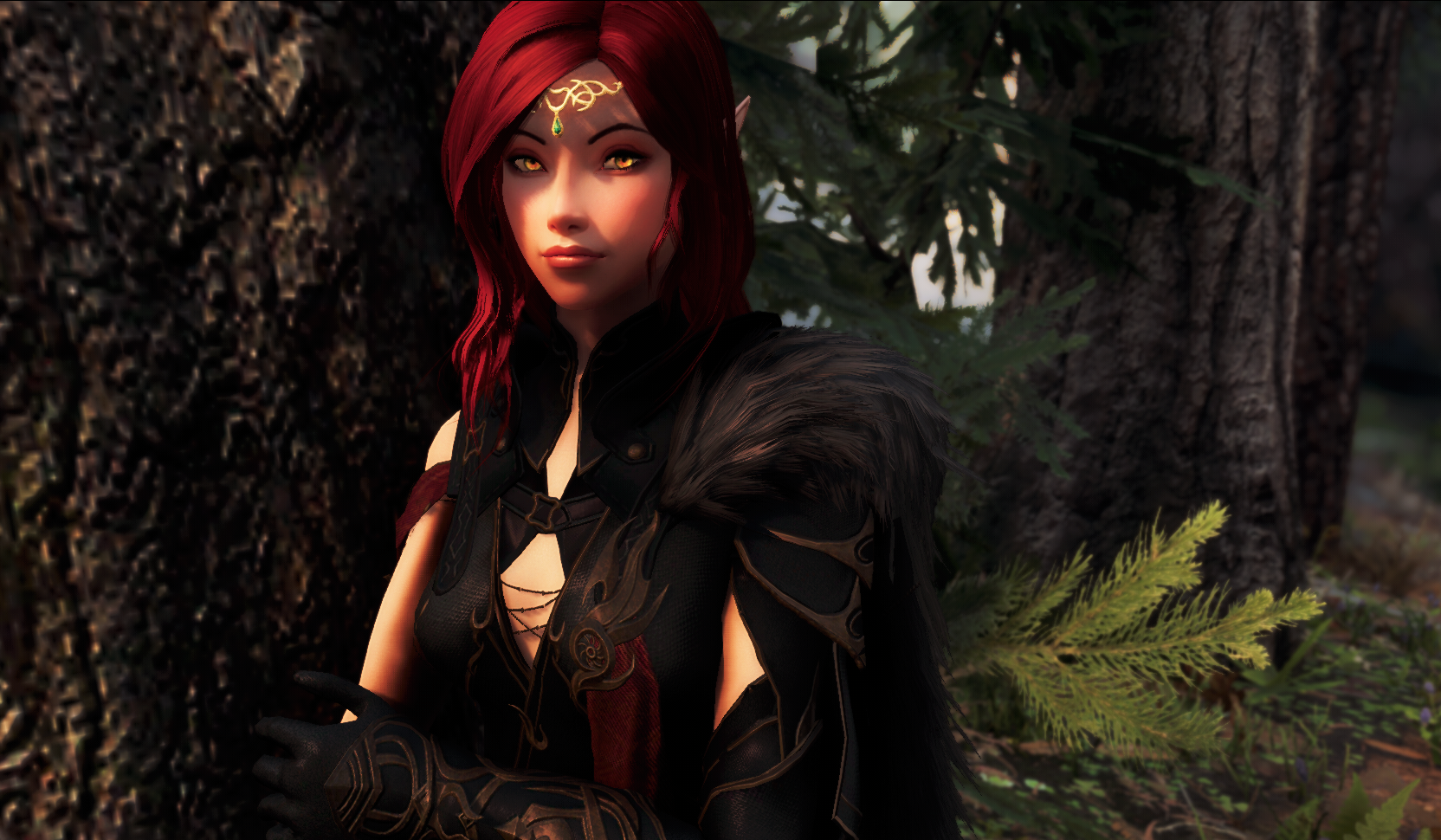 Wood Elf Forest Pose Modded Bosmer