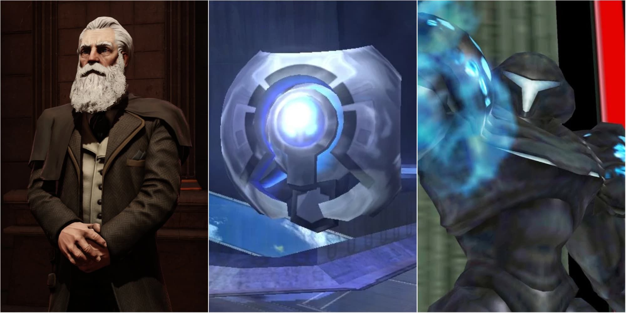 Father Comstock, 343 Guilty Spark, and Dark Samus.