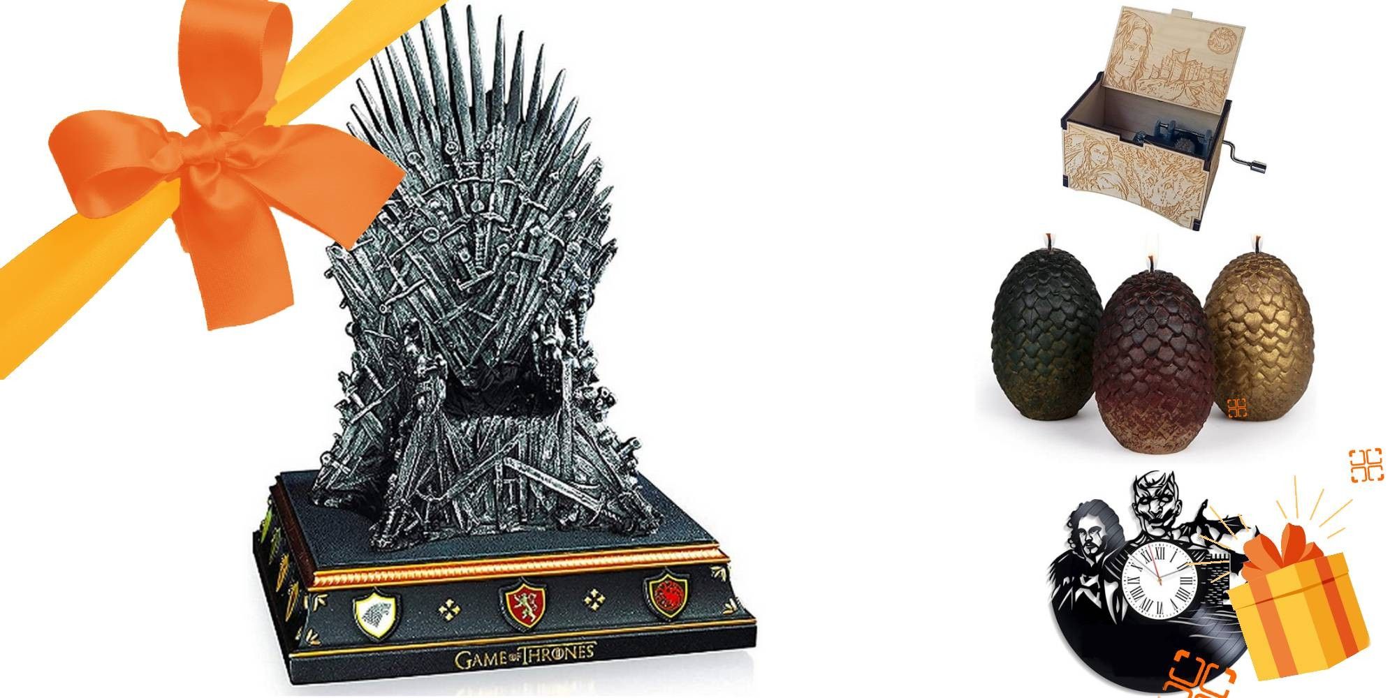feature game of thrones gift guide iron throne music box egg candles vinyl clock