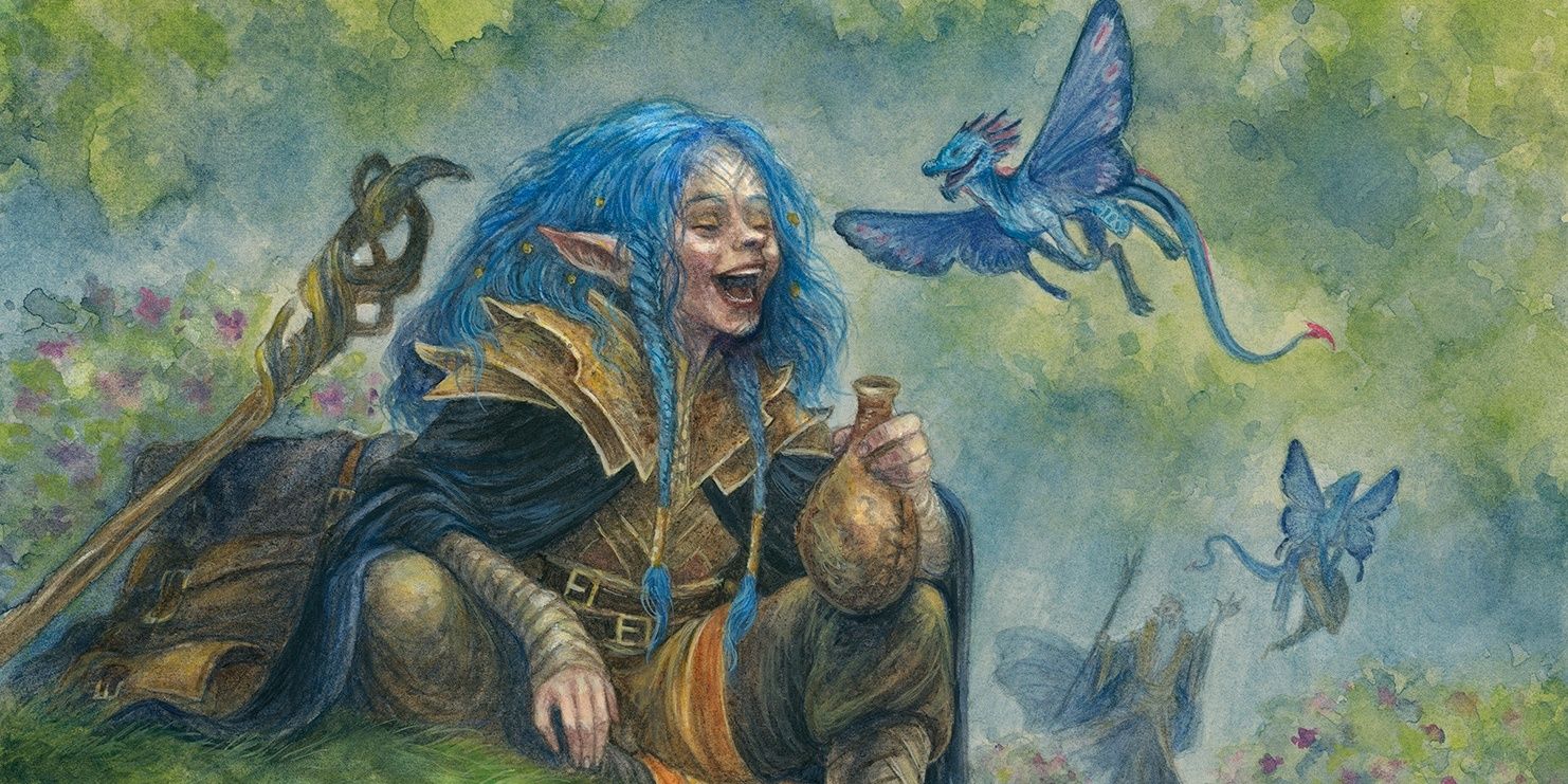 gnome drinks with fey dragons