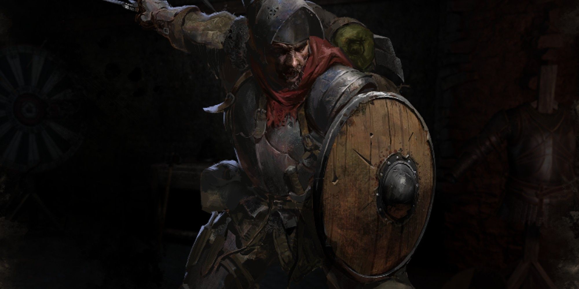 Fighter with shield and sword Dark And Darker