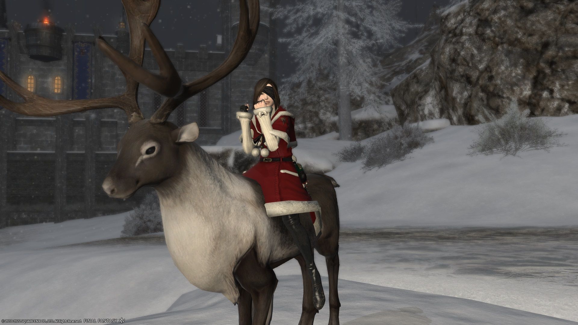 Final Fantasy 14 player on the starlight steed mount