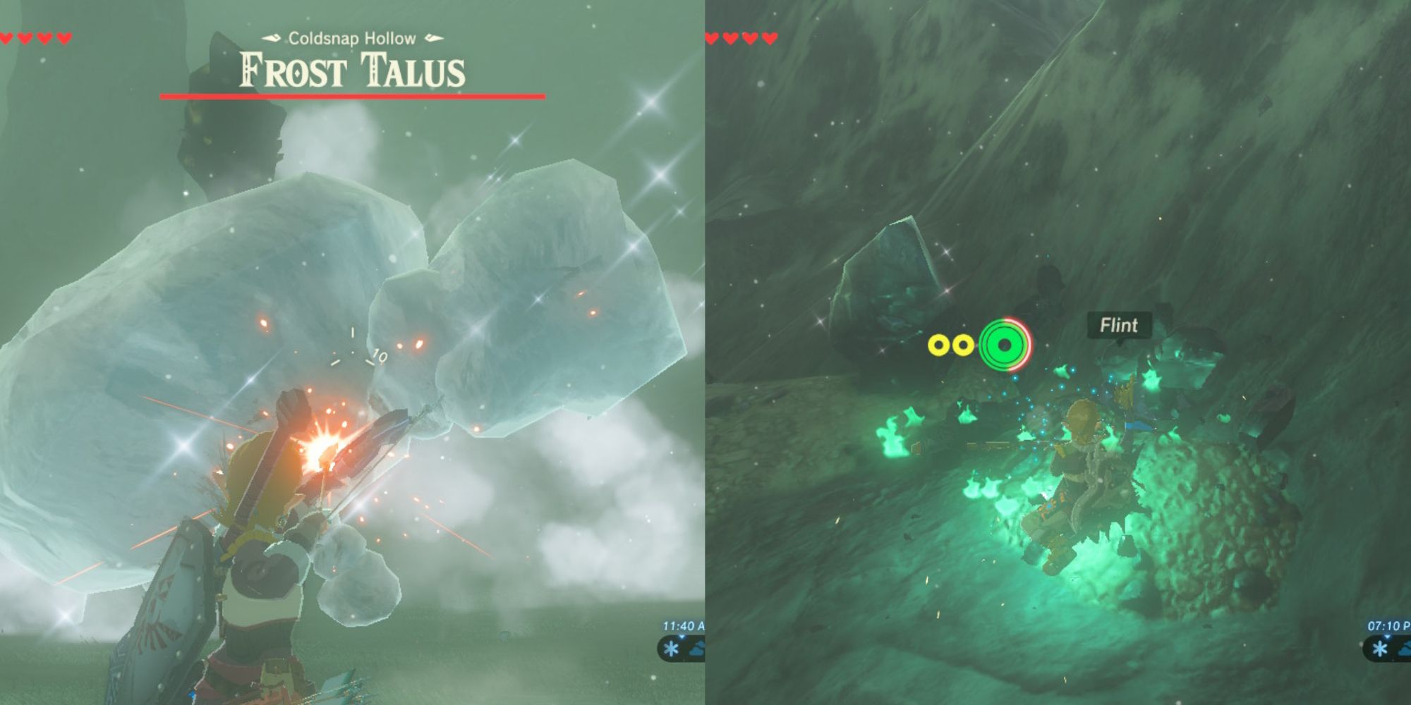 The Legend of Zelda Breath of the Wild Frosttalus and Mining