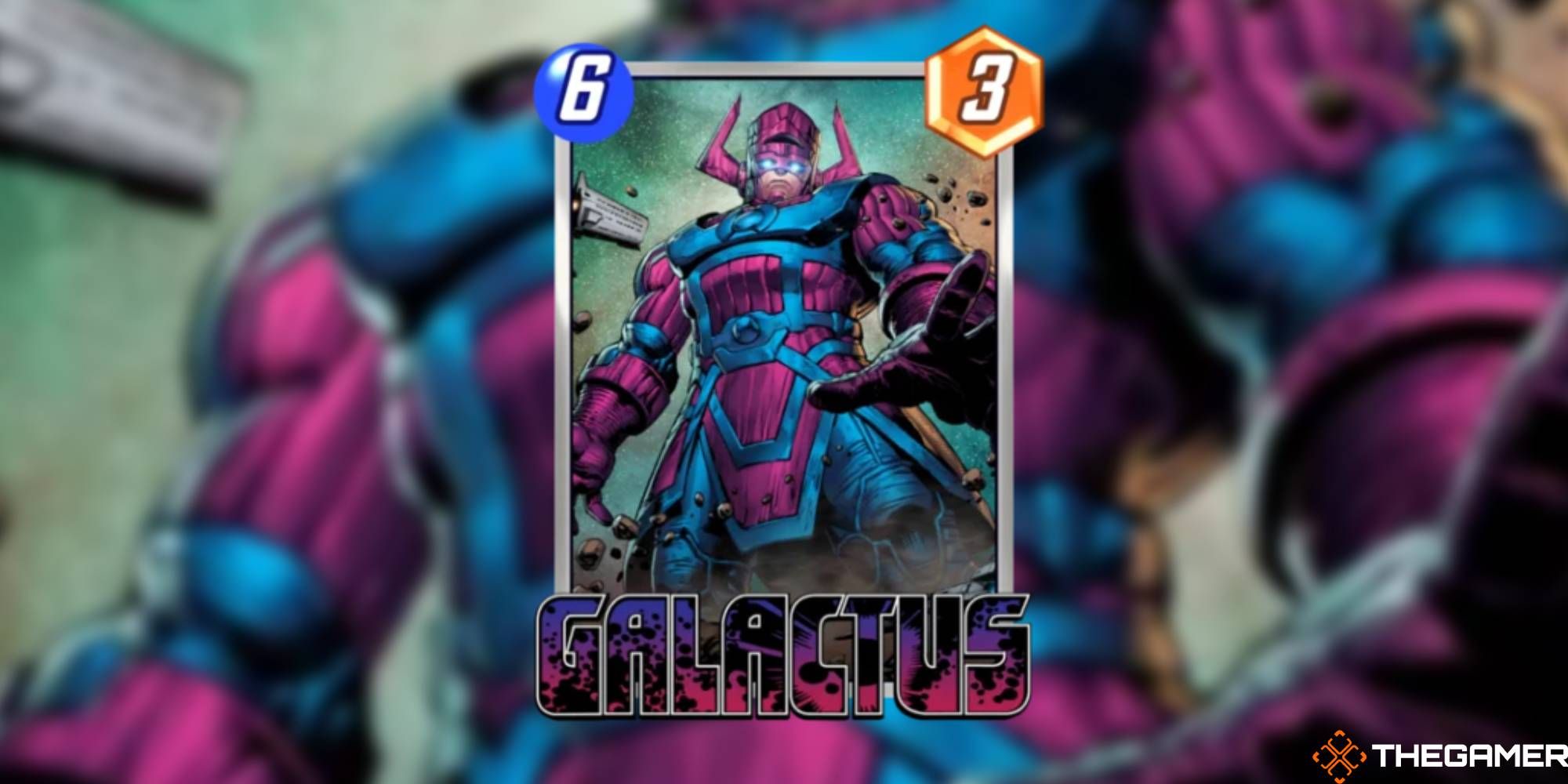 Marvel Snap - Galactus on a blurred background