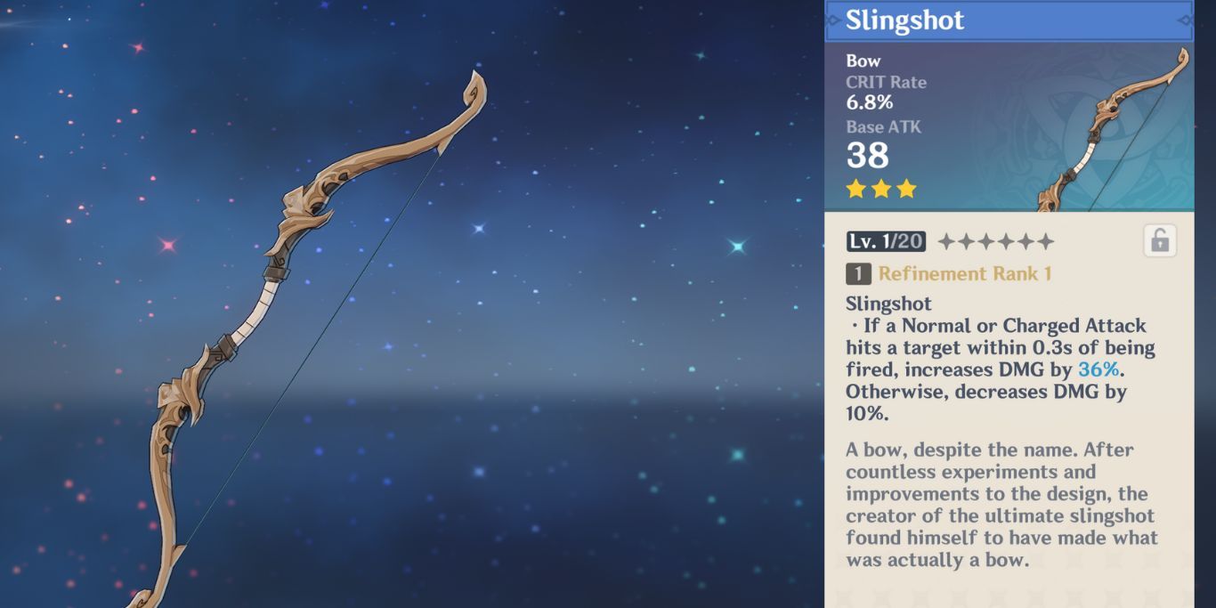 Genshin Impact Slingshot With Description