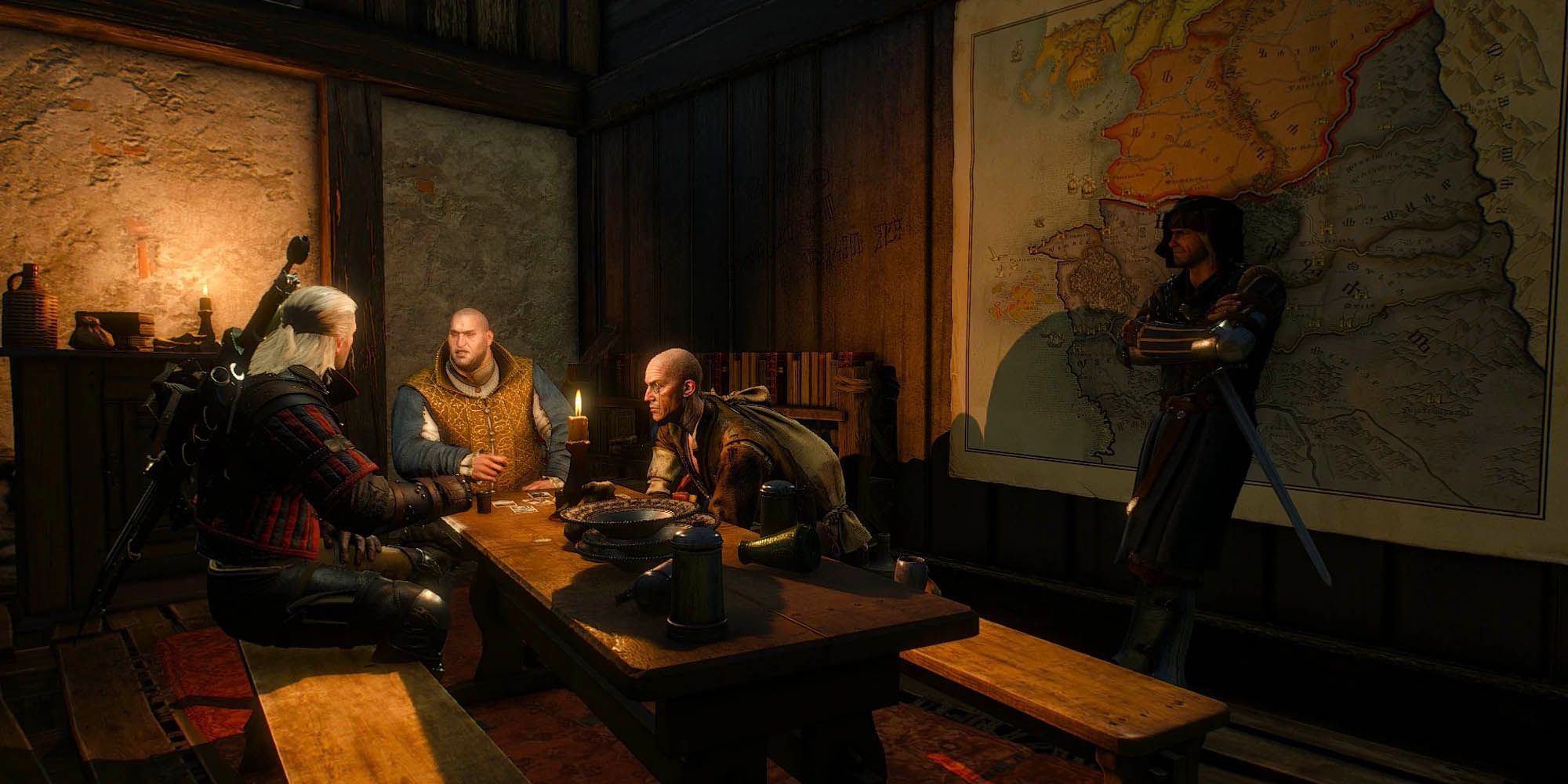 geralt and the team coming up with a plan to take down radovid in the witcher 3