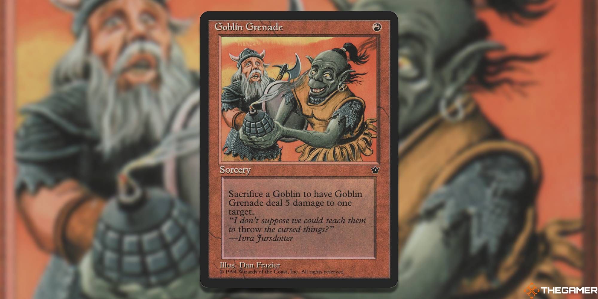 Goblin Grenade by Dan Frazier - MTG Funny Flavor