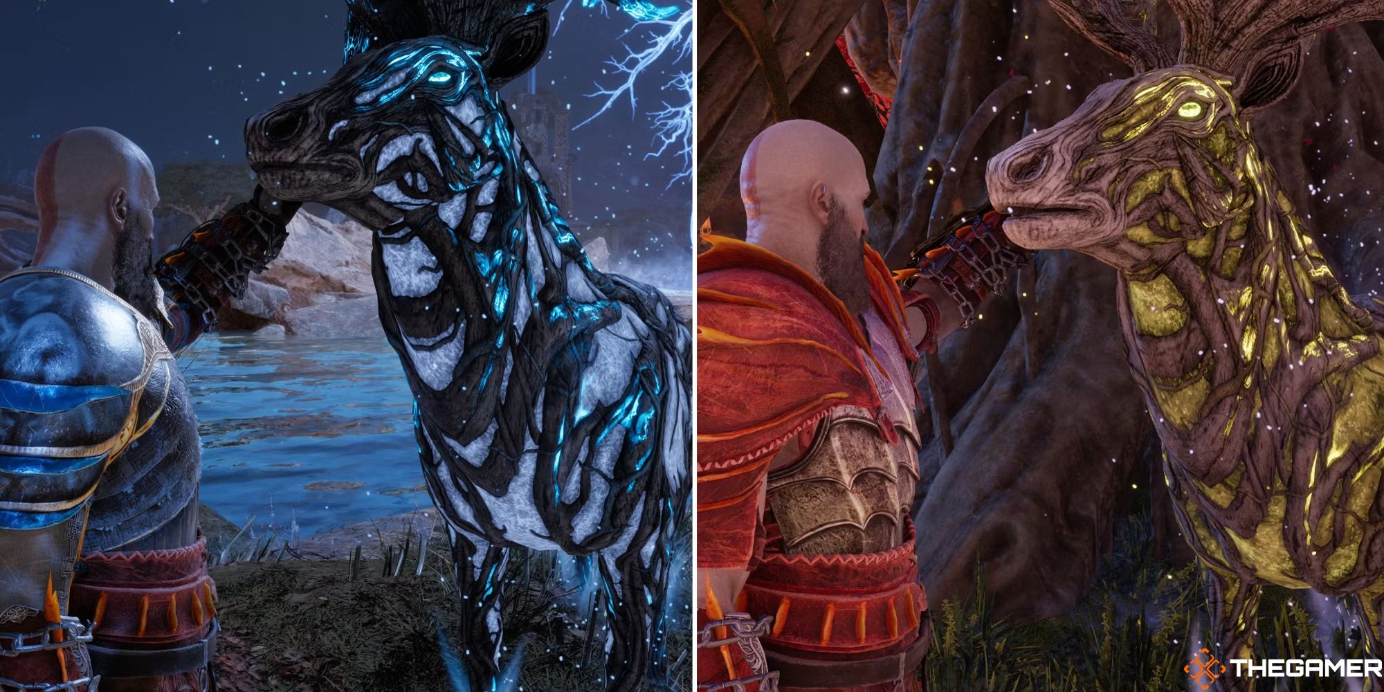 God of War Winter and Autumn Stags