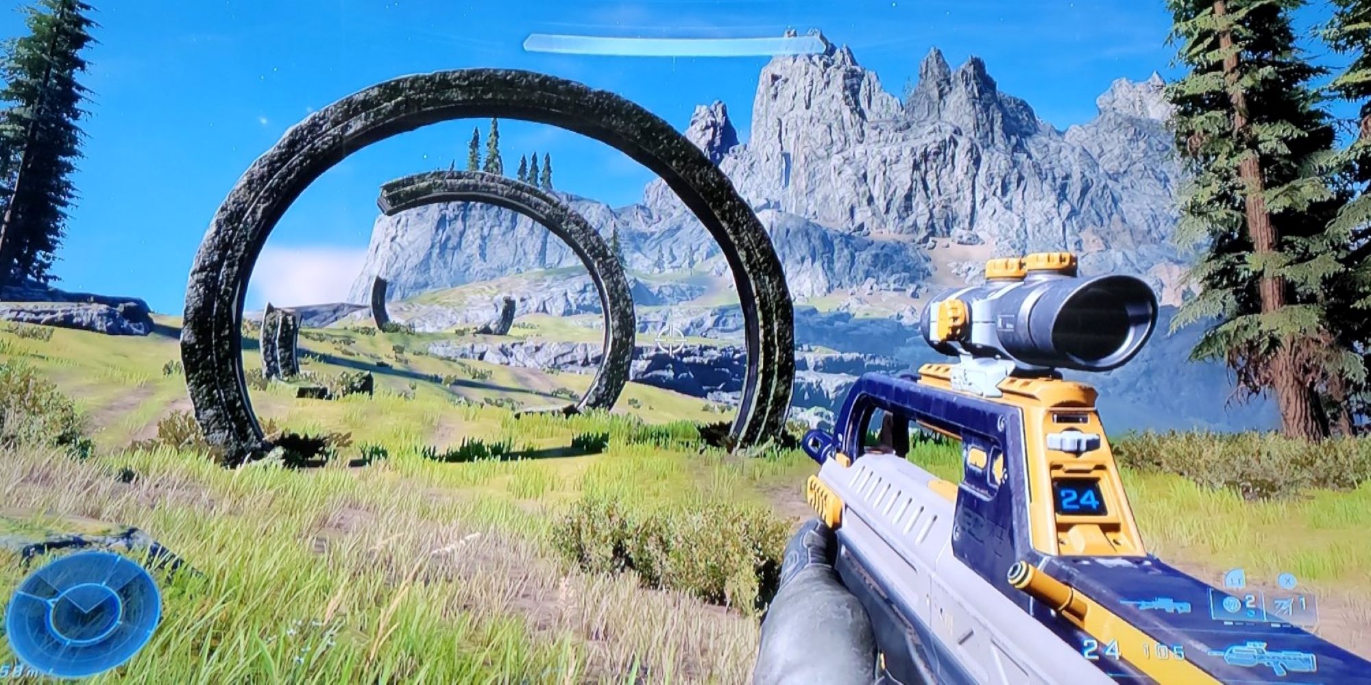 Halo Infinite با نگاهی به مصنوعات در کوه ها